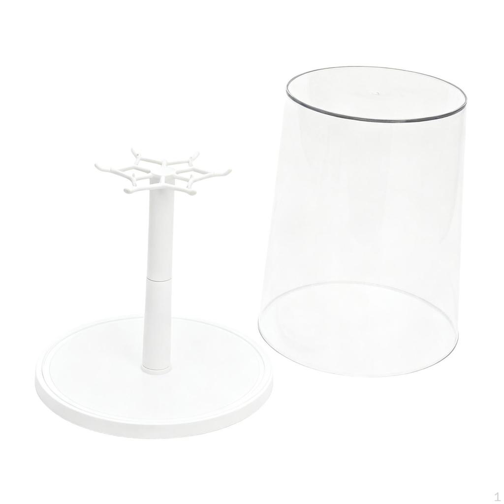 Clear Figure Display Case Rotating Stand for Collectibles Doll Storage Box