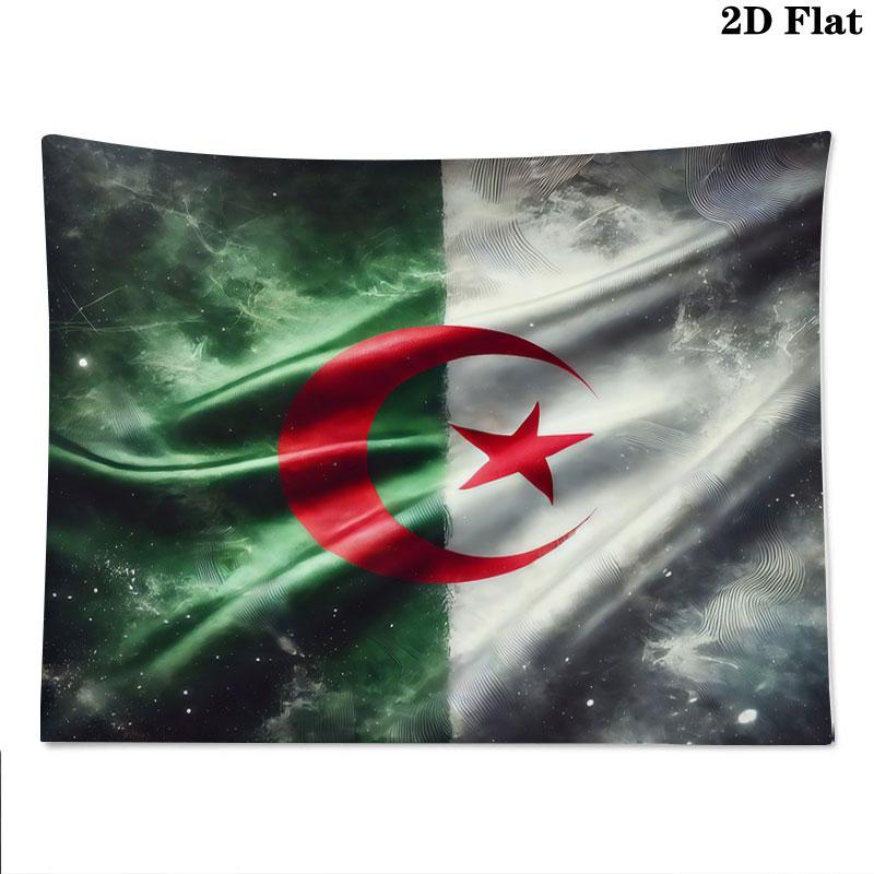 Algerien Nationalmannschaft Wandteppich Ästhetischer Wandbehang Bedruckter Stoffdecke Dekorative Wandteppiche für Schlafzimmer Wohnzimmer Heimdekoration