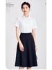 Petite Women's Short Sleeve White Blouse - Professional Spring/Summer Work Uniform for Civil Servants