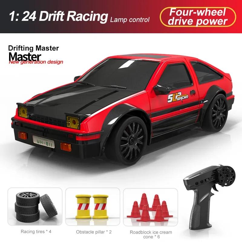 1/24 Дрифт Гоночная Машина 2.4G 4Wd Rc Игрушка Пульт Управления Модель Gtr Электромобиль Rc Гоночная Машина Игрушки со Светом для Мальчиков Детские Подарки