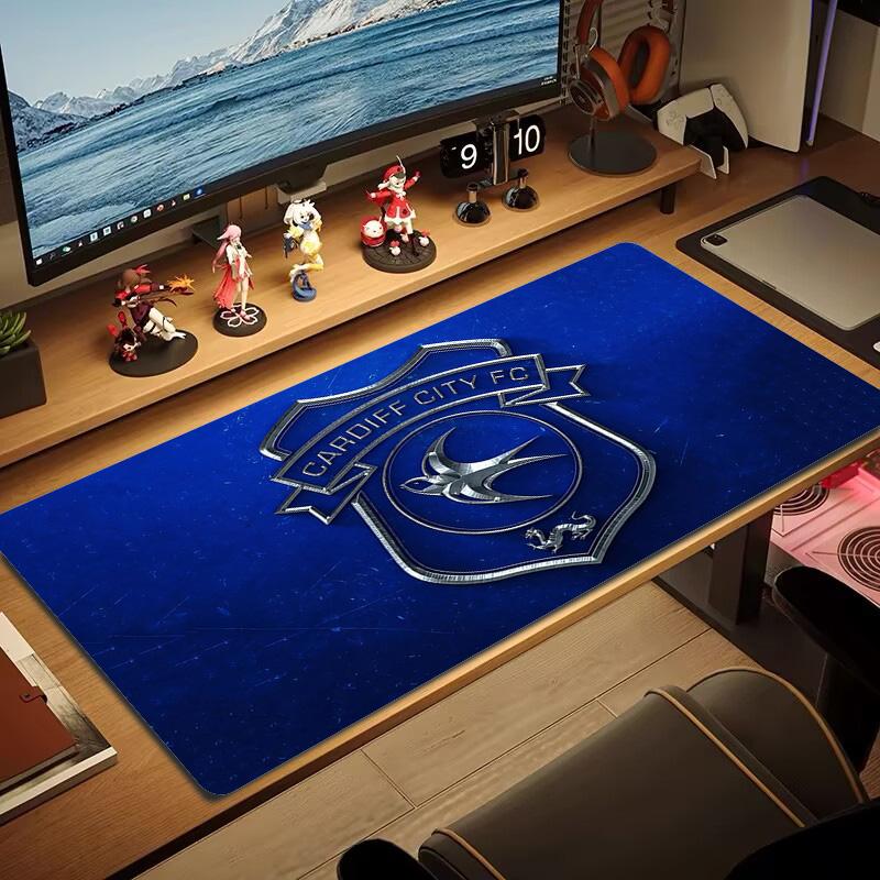 Cardiff City FC Print Cushion Non-slip Laptop Tablet Big Mousepad XXL Mat Mini PC Playmat With Lock Edge