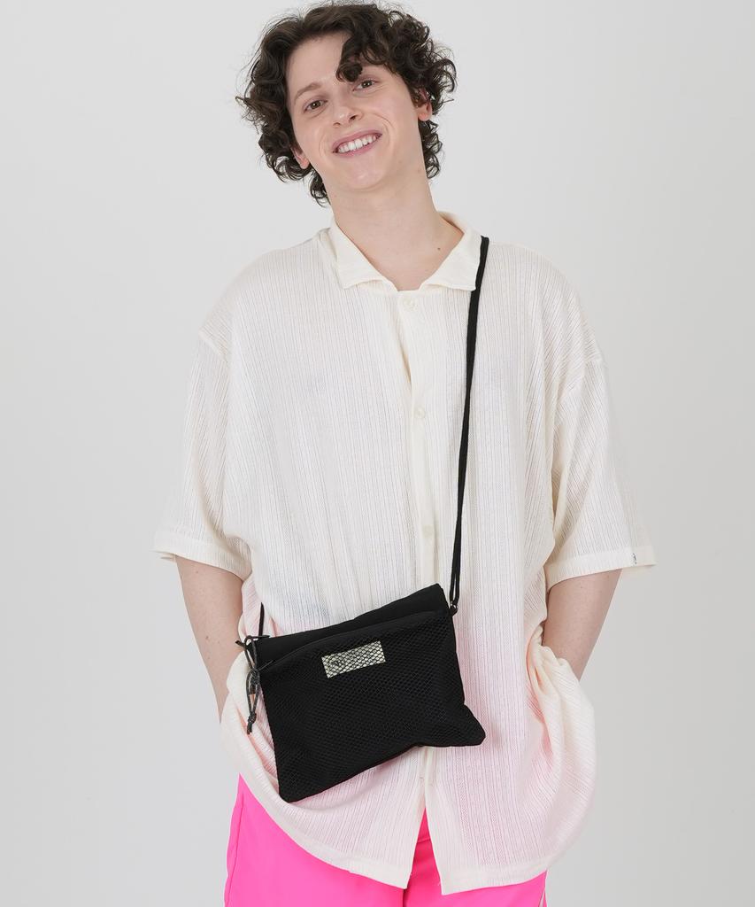 THE-ABON Cotton Jacquard Oversized Half Shirt Light Green