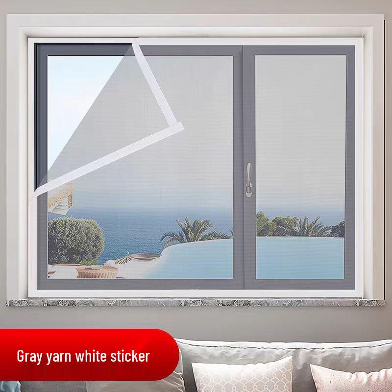 Nano Anti-Mosquito Breathable Window Screen with Easy No-Punch Installation