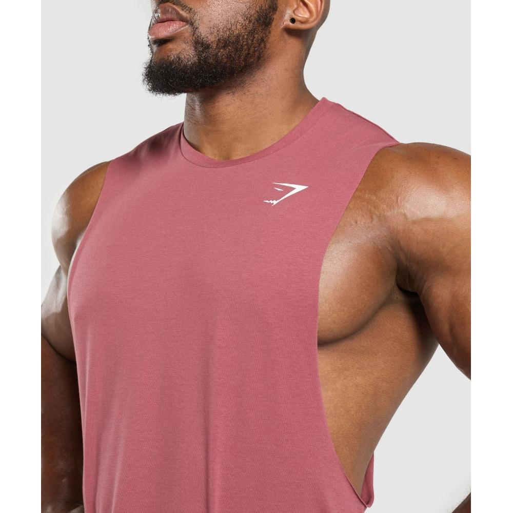 Gymshark Critical Drop Arm Tank Washed Berry Pink A1a2r Kcps
