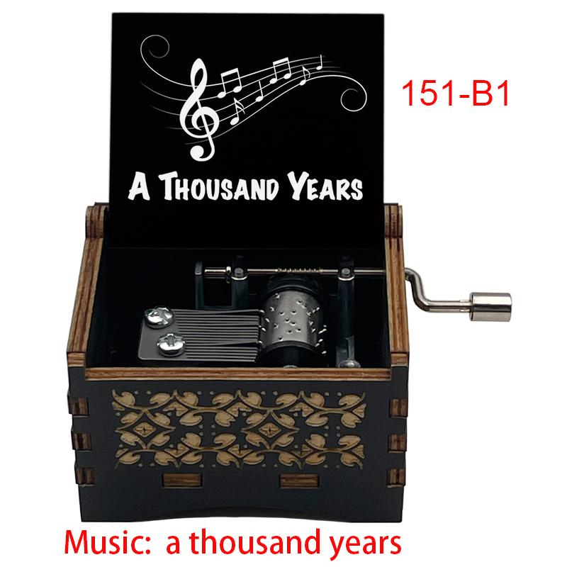 A Thousand Years Melody Popular Wedding BGM Wooden Music Box Famous Movie Hand Operated Movement Lovely Anniversary Couple Gift 3