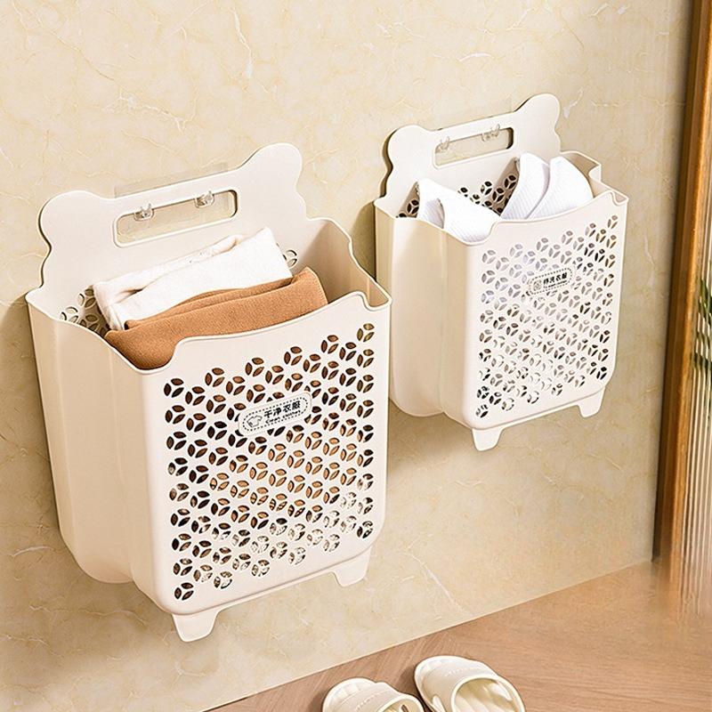 A Household Wall-mounted Dirty Clothes Basket, An Integrated Dirty Clothes Storage Basket, A Foldable Dirty Clothes Basket for The Bathroom