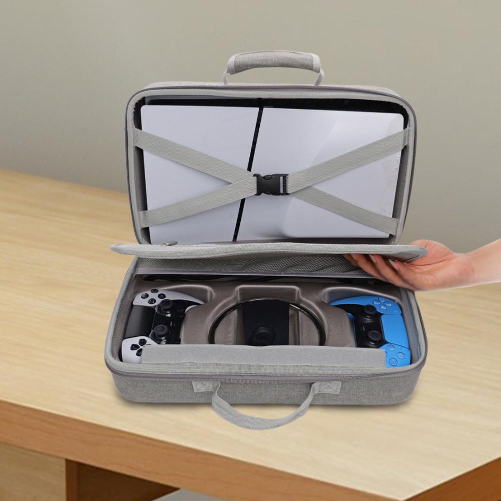 Carrying Case Protective Case Storage Bag Travel Case for PS5 Slim Console Controllers and Other for Playstation 5 Slim Console