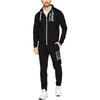 Emporio Armani Letter Print Cuffed Knit Joggers Men bottoms Black 3RPP98-PJ05Z-1200