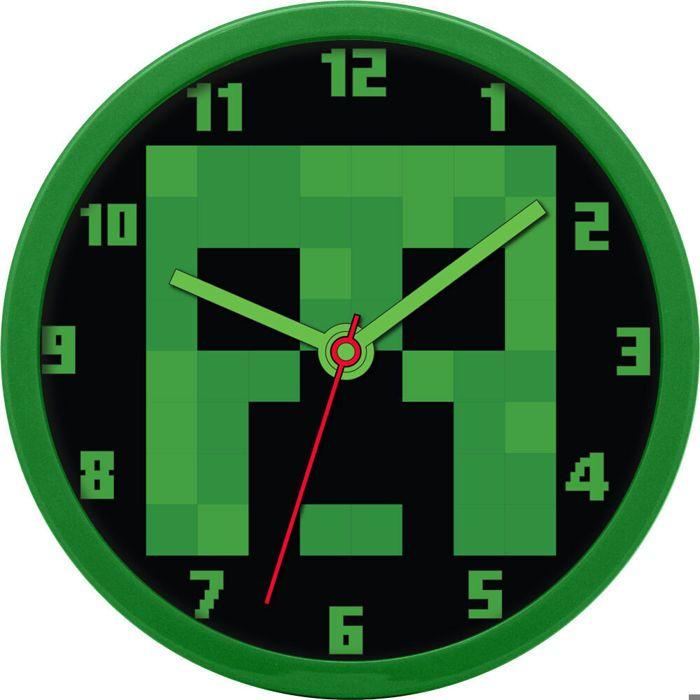 Horloge murale - Mojang Studios - Minecraft - Vert - Plastique - Design contemporain