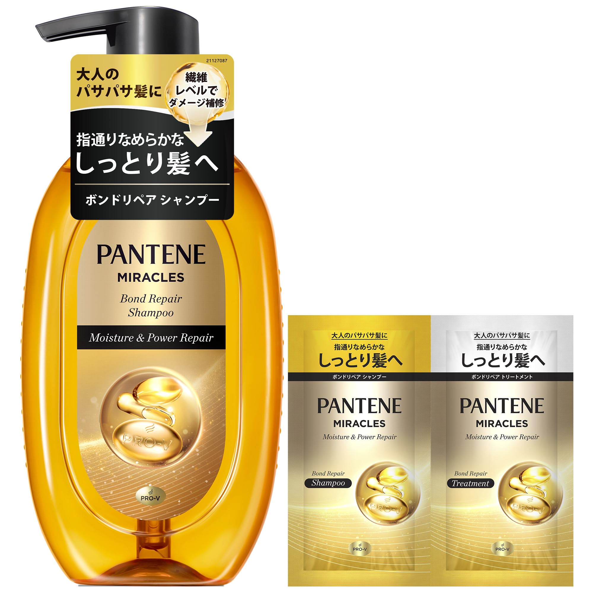 

Pantene Miracles Shampoo 440g Pump Moisture Power Repair Item + (10g + 10g) & [Bonus Included]