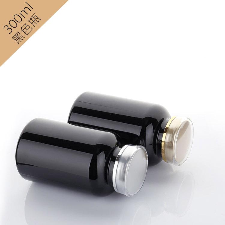 300g Black Light-Proof PET Capsule Bottle for Health Supplements and Medicines