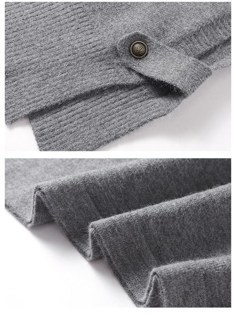 2025 Autumn/Winter Women's Temperament Knit Dress & Vest Set