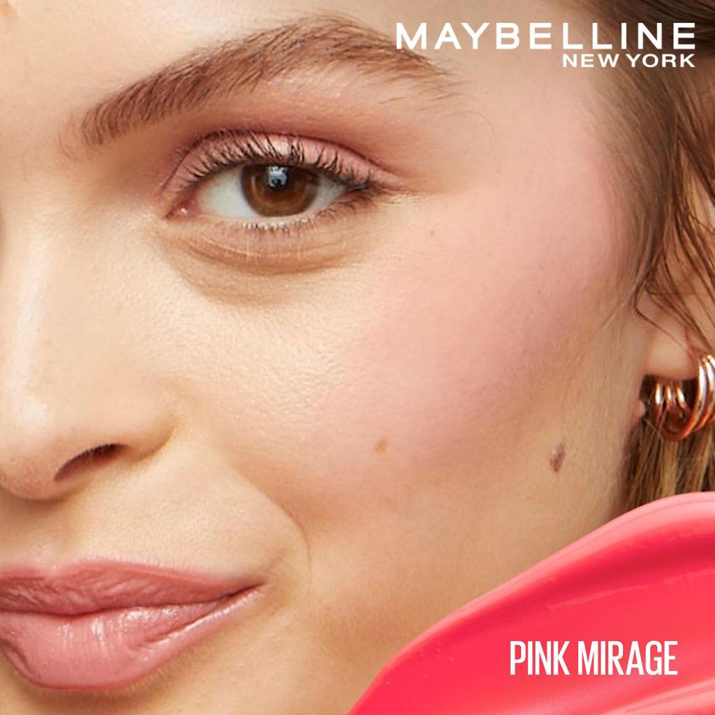 Maybelline New York Sunkisser Hazy Matte Blush 12H Langanhaltender Flüssiger Wangen-Tint Pink Mirage 30 Leicht Verblendbar Sommerlicher Glow 4.7ml