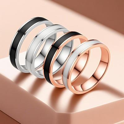 Women's Titanium Stainless Steel Ring - Japanese and Korean Style, Durable, Fashionable, Fade-Resistant, Minimalist Design.