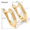 18K Gold Plated Shvenzy Earwires,Brass Metal Earring Hooks Clasps,Earring Fixtures,DIY Jewelry Materials Accessories