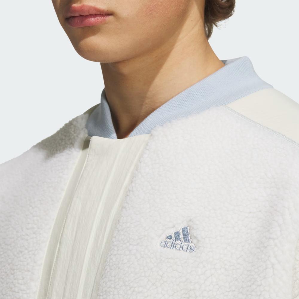 Adidas Originals Logo Print Fleece Padded Jacket IL8917 Asian Size XS-XXXL