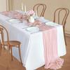 2 Pack Cheesecloth Table Runners Cheese Table Cloth Gauze Boho for Wedding Bridal Shower Baby Shower Party Table Decorations