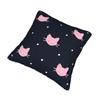 Cat Polka Dots Pillowcase Printing Polyester Cushion Cover Decorations Pink Pillow Case Cover Home Square 45*45Cm
