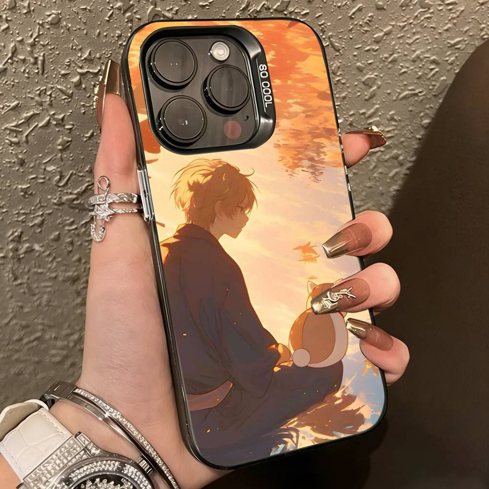 Natsume Y-yuujinchou Takashi Phone Case For iPhone 17,16,15,14,13,12,11 Plus,Pro Max,XS,Colorful Silver Phone case Funda Cover iPhone17ProMax