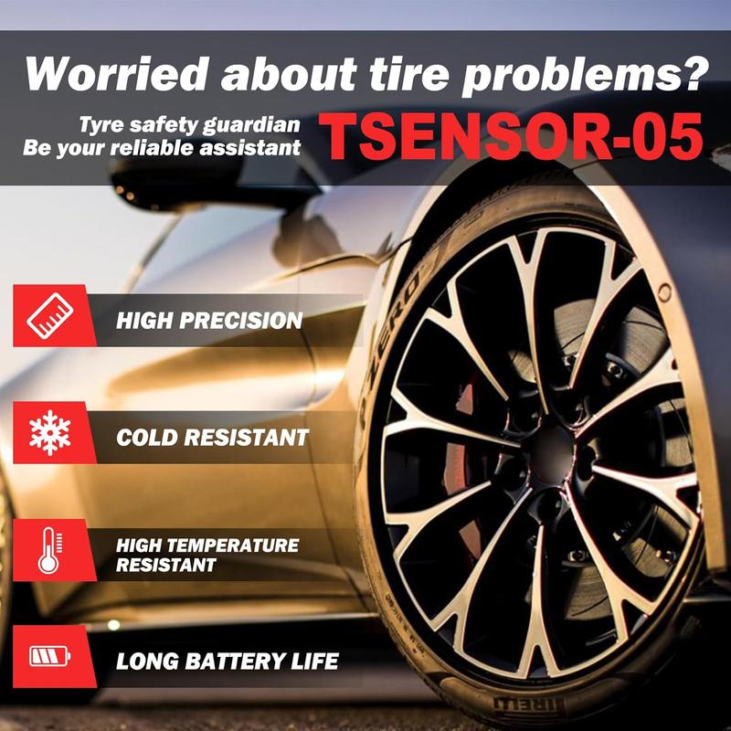 LAUNCH X431 TSENSOR-05 Univerzální TPMS senzor 315MHz/433MHz Duální frekvence Nastavitelný úhel Gumový ventil Monitor tlaku v pneumatikách