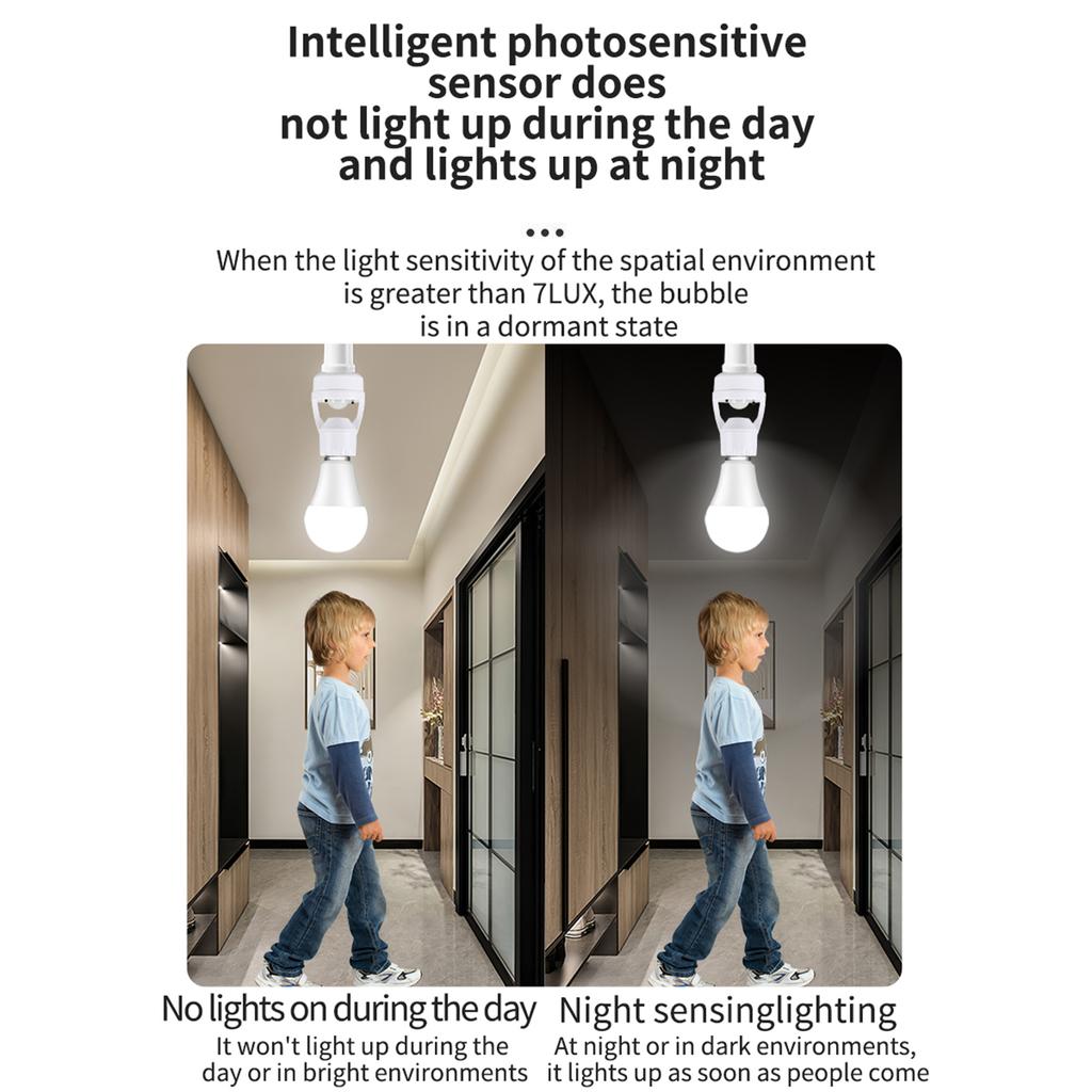 360 Degrees Human Induction Motion Sensor Lamp Socket Base AC85-265V Delay Time Switch E27 Base Holder Socket Adapter