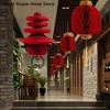 New Year Paper Ornament Decoration 3D Honeycomb Gourd Decorative Lanterns Wedding Decoration Pendant Horse Year 2026 Door Decor