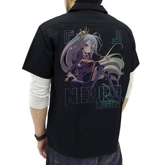 No Game No Life Full Color Work Shirt Black M Size "White"