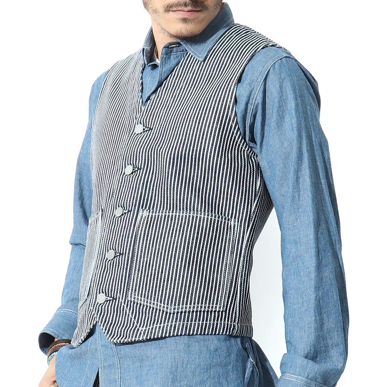 

Рабочий жилет Kojima Jeans 21oz HICKORY XL сверхпрочный,