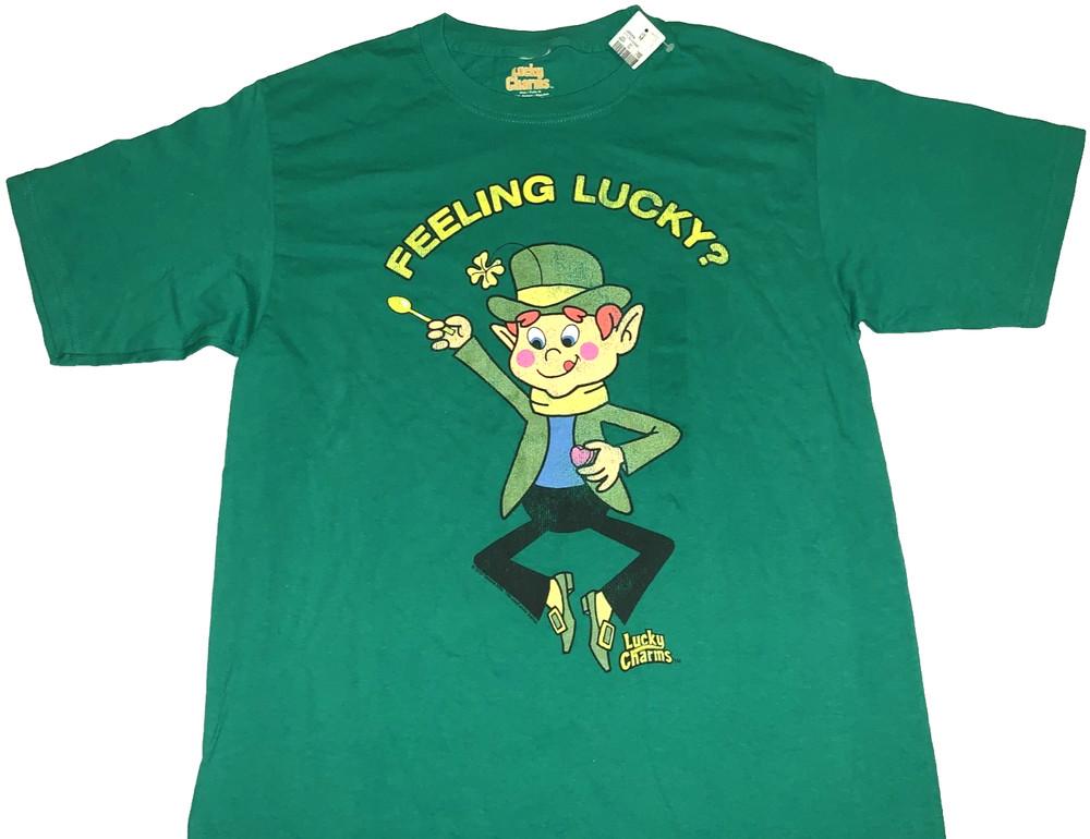 Rare! Vintage 2011 Lucky Charms Leprechaun Cereal Mascot T-Shirt New! NWT MEDIUM Unisex T-Shirt M