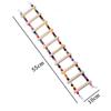 Wooden Bird Toys Small Parrot Chewing Training Toys Cotton Rope Swing Hanging Ring Bell Bird Cage Climbing Ladders Pet Supplies