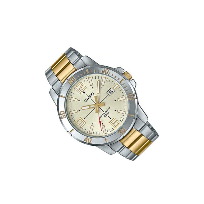 Casio STANDARD Series Swordfish Water Ghost Heart of the Ocean Fashionable Business Casual Classic Pointer Date Display Waterproof MTP-VD01SG-9B