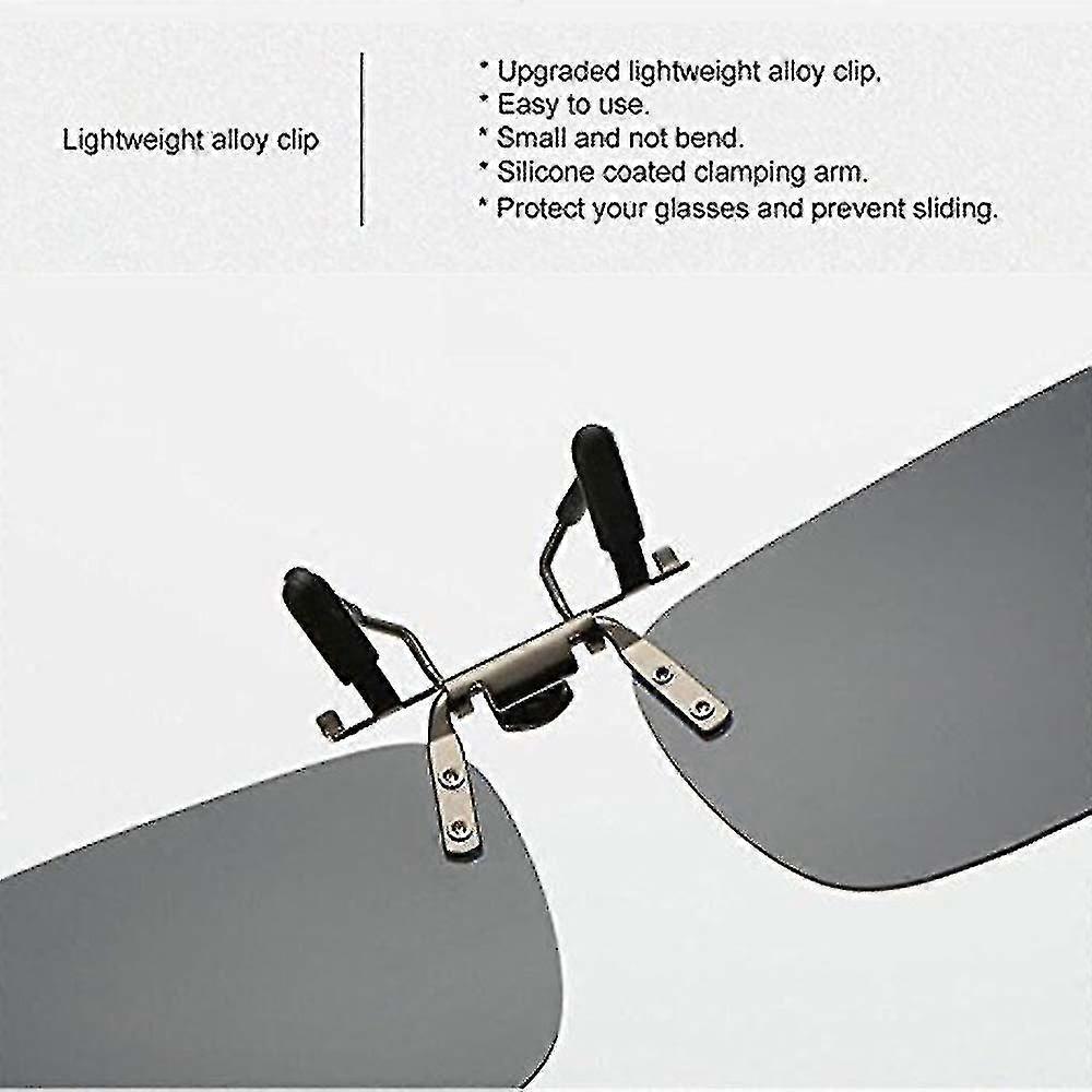 3 Pack, Clip On Flip Up Polarized Lens For Uv Protection Sunglasses/dian01