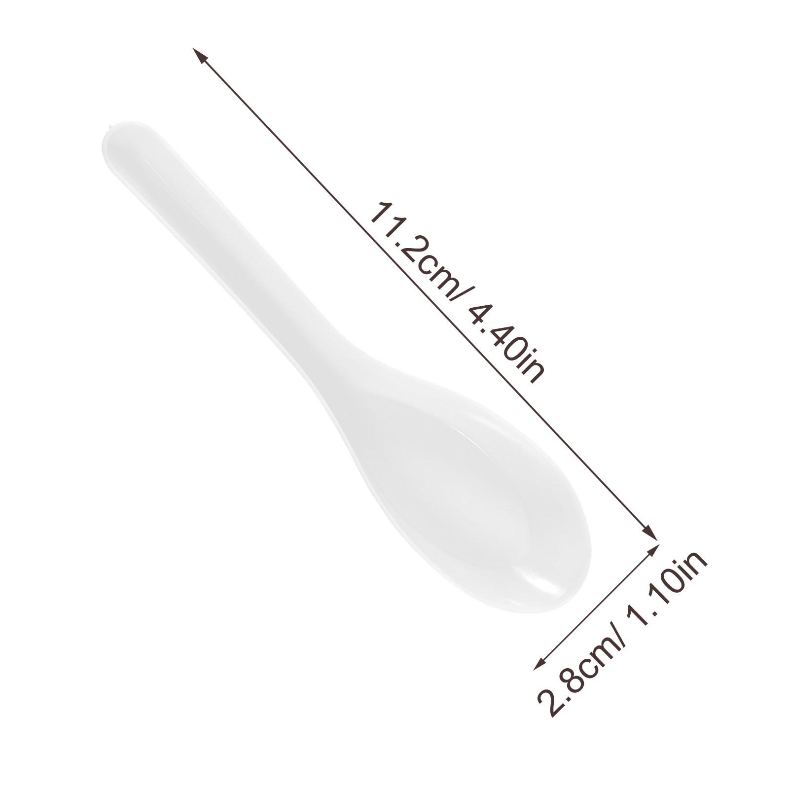 60Pcs Food Grade Plastic Spoons Disposable Cutlery Set Sanitary Convenient Flatware for Takeaway Fast Food Schools Hospitals белый