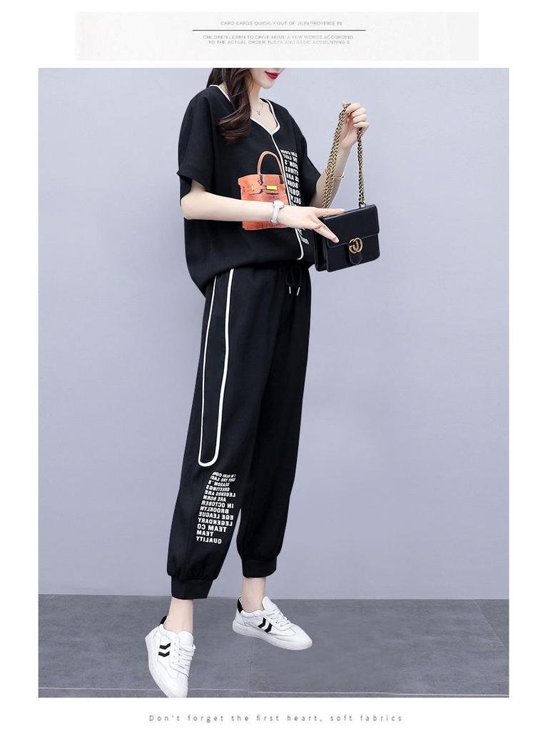 2025 Damen Übergröße Schlankmachendes Zweiteiler-Set: Modisches Sommer-Outfit für einen schmeichelhaften, jugendlichen Look