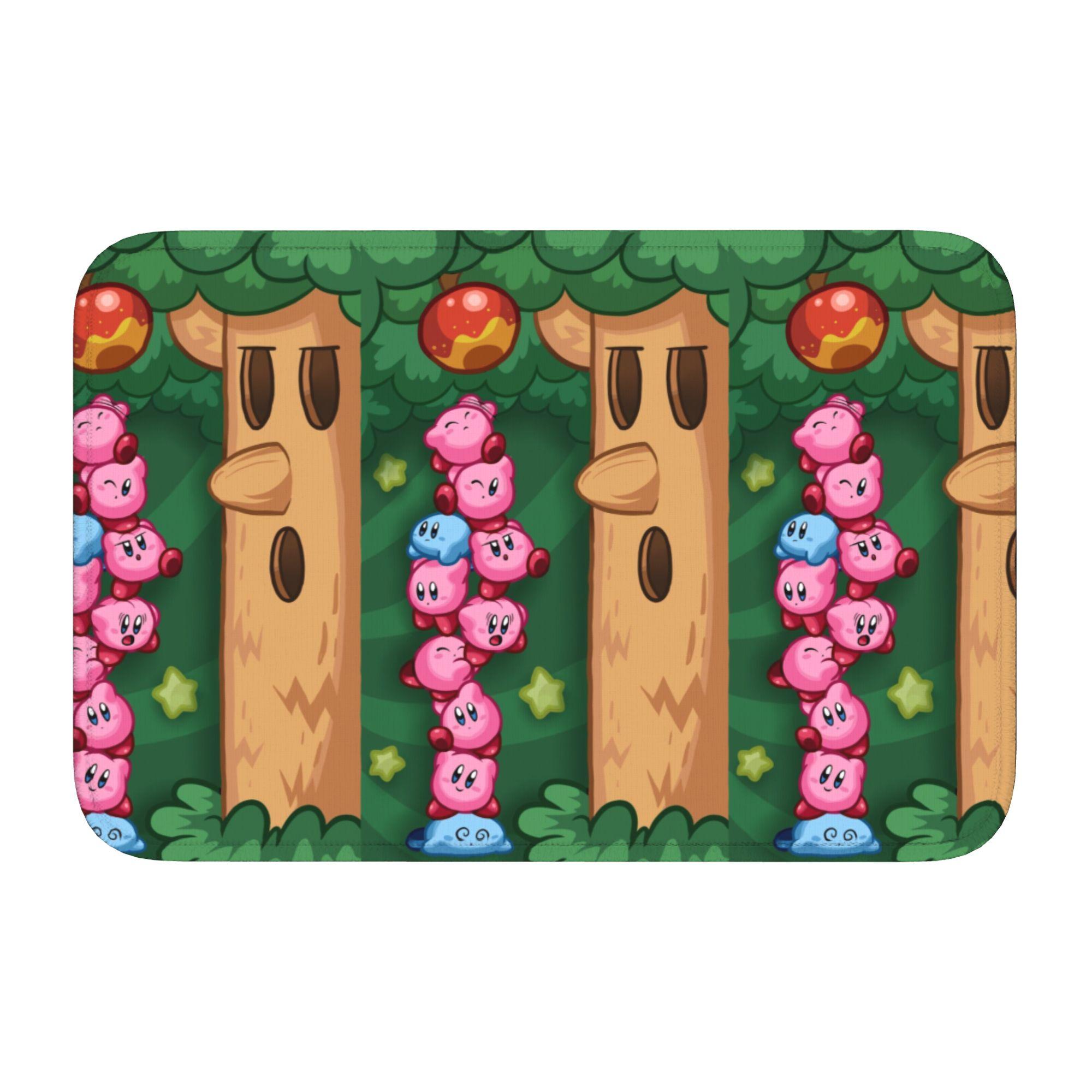 

Kirbys Cartoon Game Doormat Anti-Slip Bath Kitchen Welcome Mat Toilet Door Floor Entrance Carpet Rug Footpad 60cm x 90cm