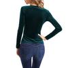 Fashion Sexy Solid Color Slim Pleated Top Women's V-Neck Long Sleeved Blouse Spring and Autumn Women's T-Shirt Clothes