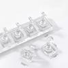 5/10Pcs Transparent Non-Magnetic Nail Display Stand For Acrylic Fake Nails Display Board For Manicure Salon Practice Holder Tool