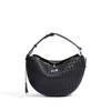 New bag women's niche high-end sense single shoulder underarm crescent braided bag first layer cowhide casual messenger handbag