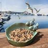 Bird Feeder Yard Ceramic Bird Baths Creative Fruit Tray Bird Feeder Garden Decor Bird Feeder Retro Finish Bird Feeder Tray