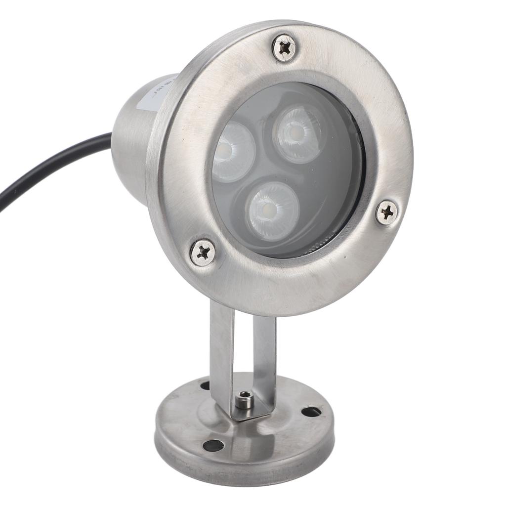 Pond Light 3W LED Stainless Steel IP68 Waterproof Energy Saving Submersible   for Fountain Underwater Pool