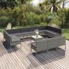 VidaXL Garden Furniture Set 14 Pcs, with Cushions Wicker Resin Grey