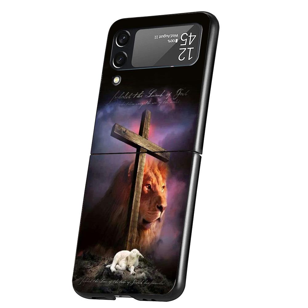

Lion Alpha Male Cub King Case Phone Cover for Samsung Galaxy Z Flip 6 5 4 3 5G ZFlip6 ZFlip5 ZFlip4 ZFlip3 Black Hard Trend Fund Galaxy ZFlip