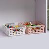 Storage Basket with Handle Dirt-proof PP Simple Appearance Sundries Storage Box Kitchen Supplies