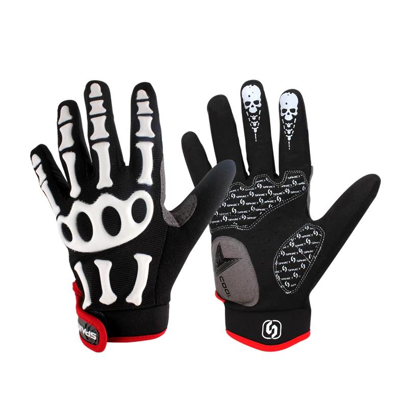 Spakct Spakct Cycling Gloves Full Finger Men's and Women's Mountain Bike Full Finger Gloves Skull Joint Spring and Autumn