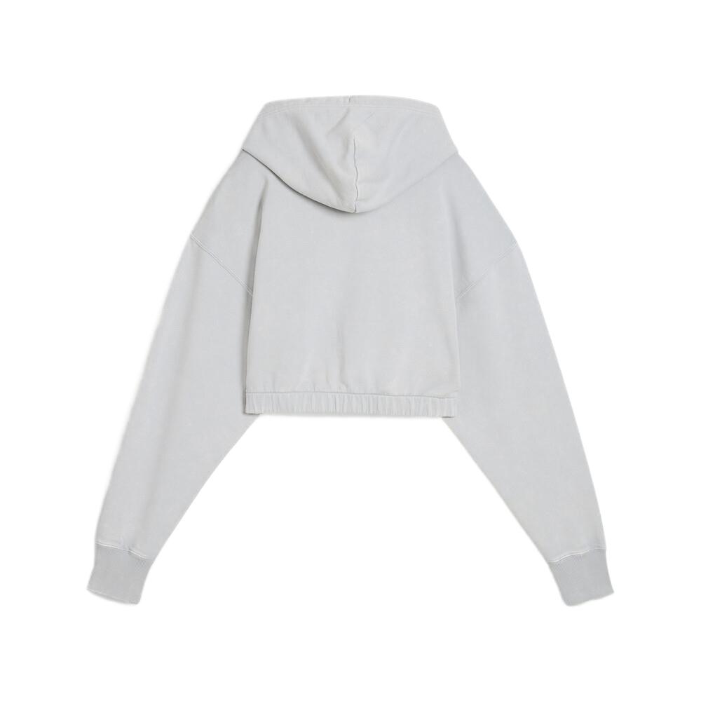 Puma Dare Toe Midnight Motion Solid Color Short Casual Long Sleeve Hoodie Women Hoodies Gray 630922-08