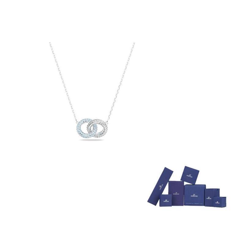 Swarovski Dextera Necklaces Womens Blue F-Original brand box синий