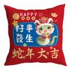 New Snake Year Decorative Pillowcase Cartoon Funny Snake Pattern Festival Decoration Cushions Cover