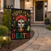 Bandiere da Giardino Giorno dei Morti, 12x18 Pollici Teschio Floreale Segni Decorativi per Cortile Scheletro Gotico Messicano Fiori Scheletrici Stendardo in Juta Double-Sided per Patio,