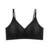 Summer Thin Ice Silk Seamless Mesh Breathable Underwear Women's Jelly Soft Support Comfortable Adjustment Girl Bra Cover