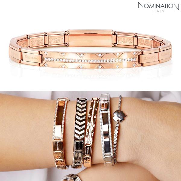 Nomination Bracelet Trendsetter New York Triangle Horizontal Cubic Point (Rose Gold) 021152/011